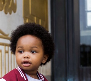child model AJ Vaval sitting